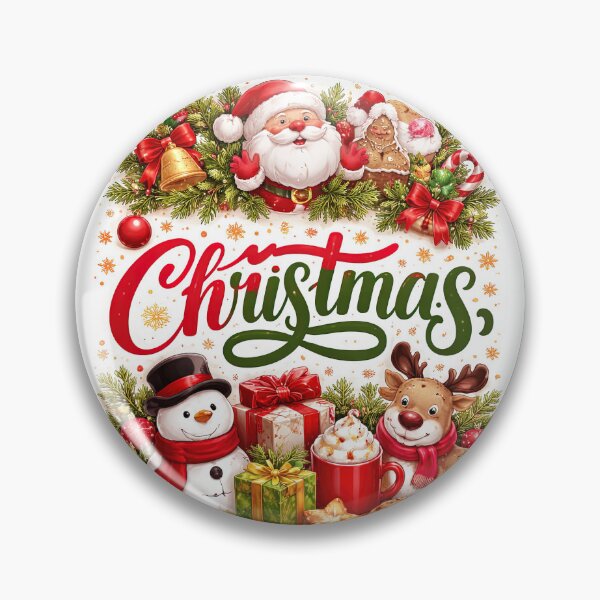 Item preview, Christmas Festive Illustration | Cute Santa Snowman Reindeer Holiday Art | Christmas Gift Design designed and sold by LoveLaxmi Arts.