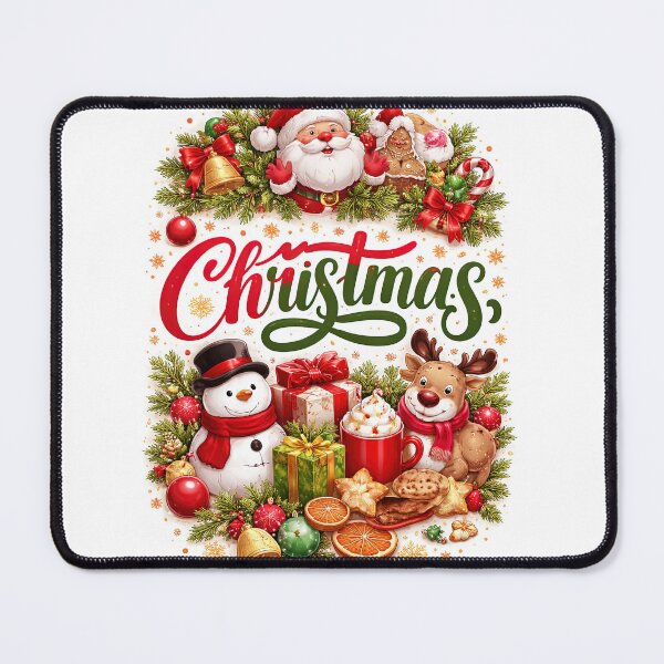 Item preview, Christmas Festive Illustration | Cute Santa Snowman Reindeer Holiday Art | Christmas Gift Design designed and sold by LoveLaxmi Arts.