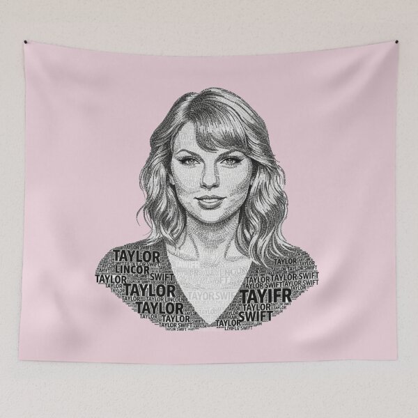 Item preview, Taylor Swift – Typographic Portrait designed and sold by TheWonkyEaselCo.