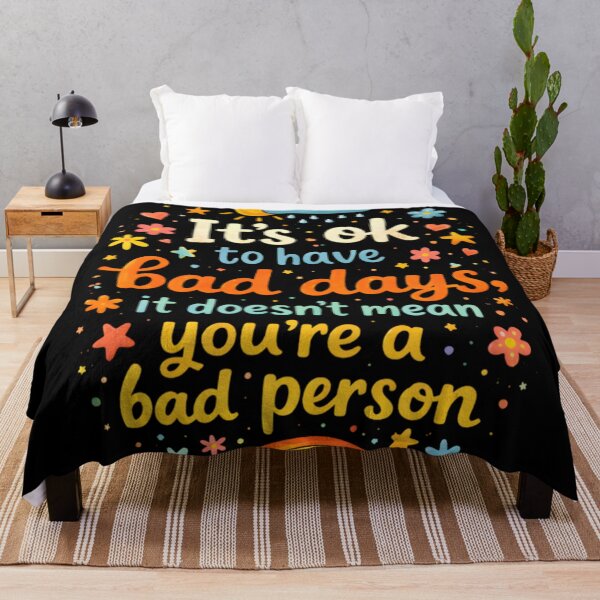 Item preview, It’s OK to Have Bad Days – Mental Health Positive Quote Art designed and sold by SoulenCify.