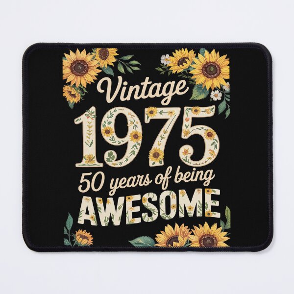 Item preview, 50 Year Old Funny Vintage 1975 Sunflower 50th Birthday designed and sold by RoyTill0Art.