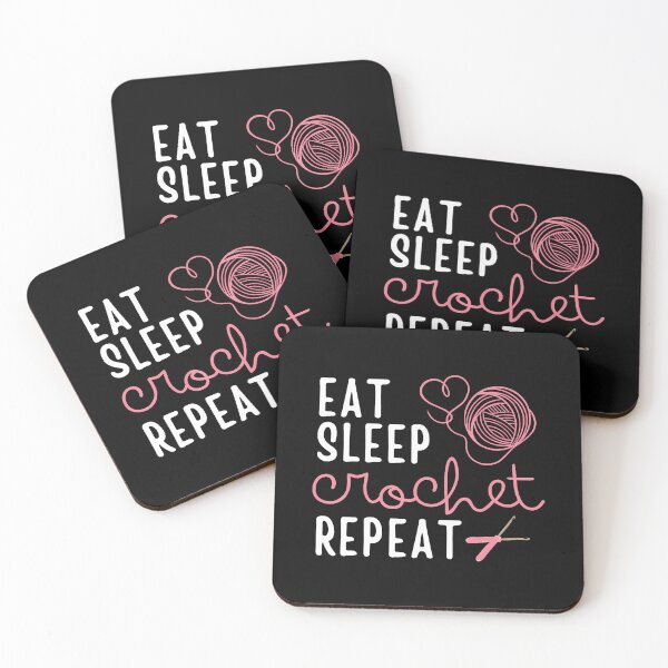 Item preview, Eat Sleep Crochet Repeat Crocheter Crocheting Crochet Lover designed and sold by hattazillsu.