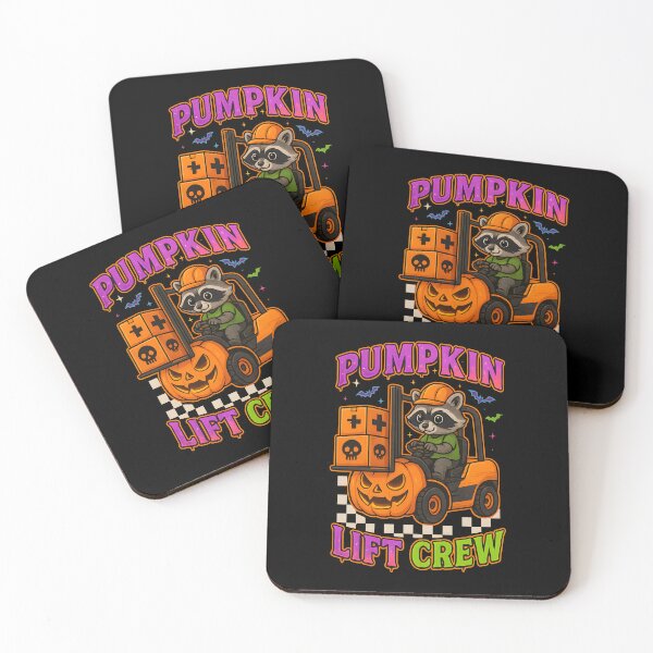 Item preview, Pumpkin Lift Crew – Halloween Raccoon Forklift Operator designed and sold by ClinicalHubs.