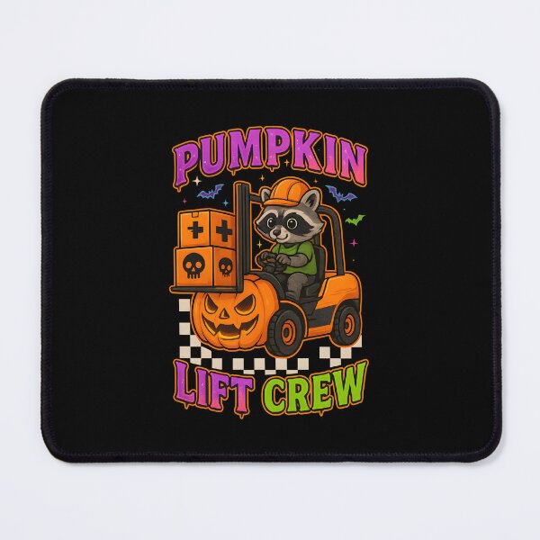Item preview, Pumpkin Lift Crew – Halloween Raccoon Forklift Operator designed and sold by ClinicalHubs.