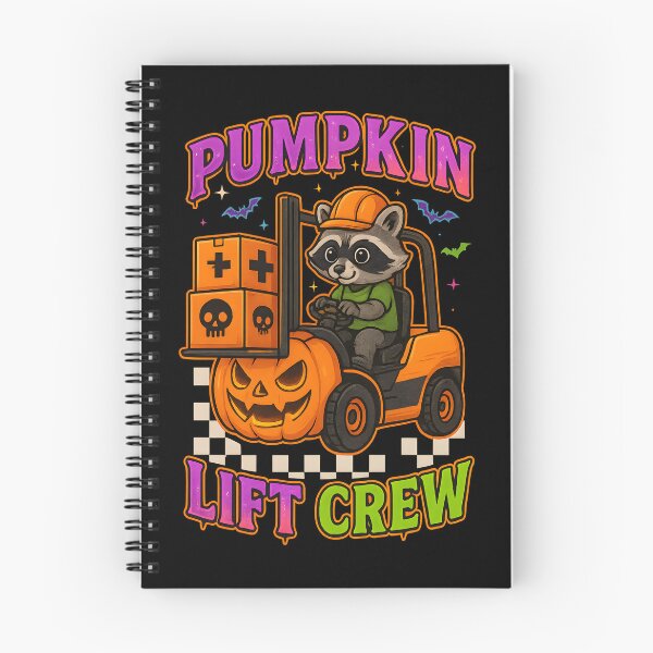 Item preview, Pumpkin Lift Crew – Halloween Raccoon Forklift Operator designed and sold by ClinicalHubs.