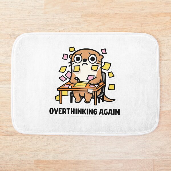 Item preview, Overthinking Again Cute Desk Otter designed and sold by Mastermind-Art.
