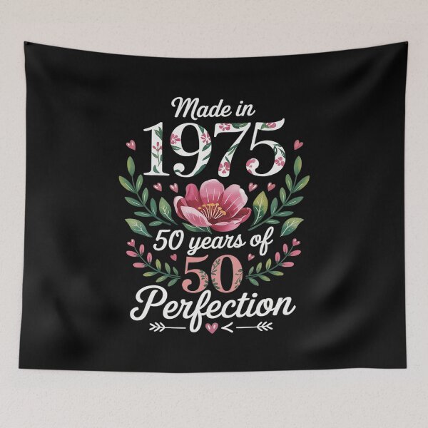 Item preview, 50 Year Old Made In 1975 Floral 50th Birthday Women designed and sold by RoyTill0Art.