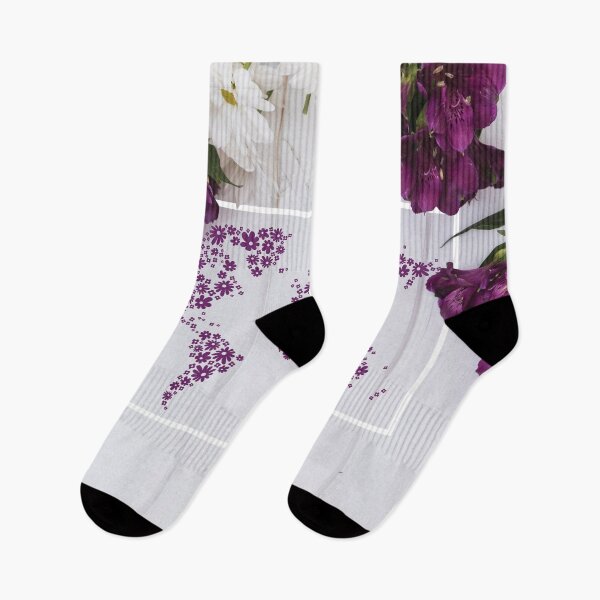 Item preview, Purple and White flowers on a wood background with an illustration of a world map made in flowers designed and sold by CHASAcreative.