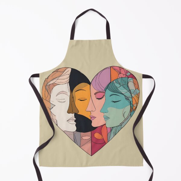 Item preview, Diversity Unity Heart Four Faces Togetherness designed and sold by Amplify-n-Co.