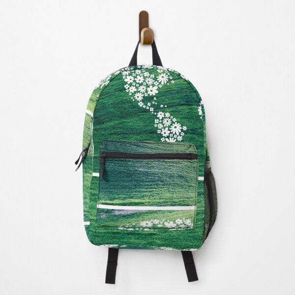 Item preview, Grassy Hills with illustration of the world map made with flowers designed and sold by CHASAcreative.