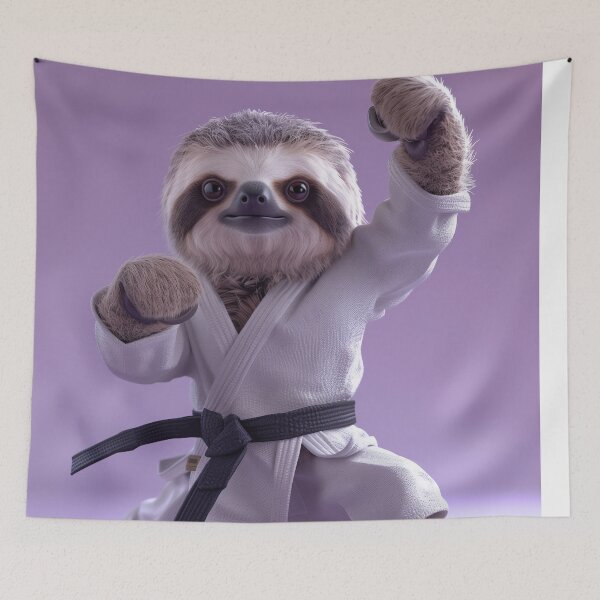 Item preview, Karate Sloth in Power Pose designed and sold by Hakubiya.
