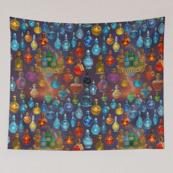 Item preview, Fantasy Potion Collection – Seamless Alchemy Pattern designed and sold by AlcheArtsStudio.