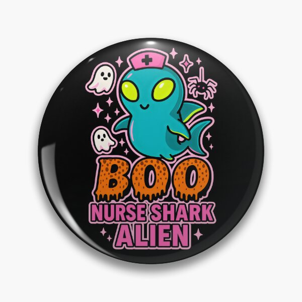 Artikelvorschau, Boo Krankenschwester Hai-Alien – Niedliches Halloween-Krankenschwester-Design entworfen und verkauft von ClinicalHubs.