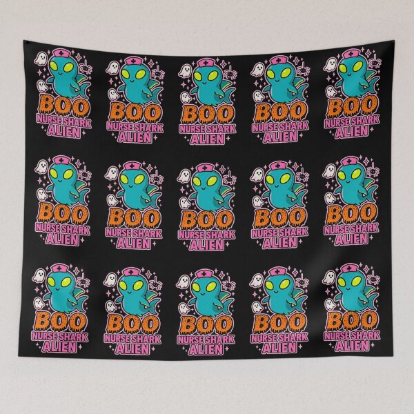 Item preview, Boo Nurse Shark Alien – Cute Halloween Nurse Design designed and sold by ClinicalHubs.