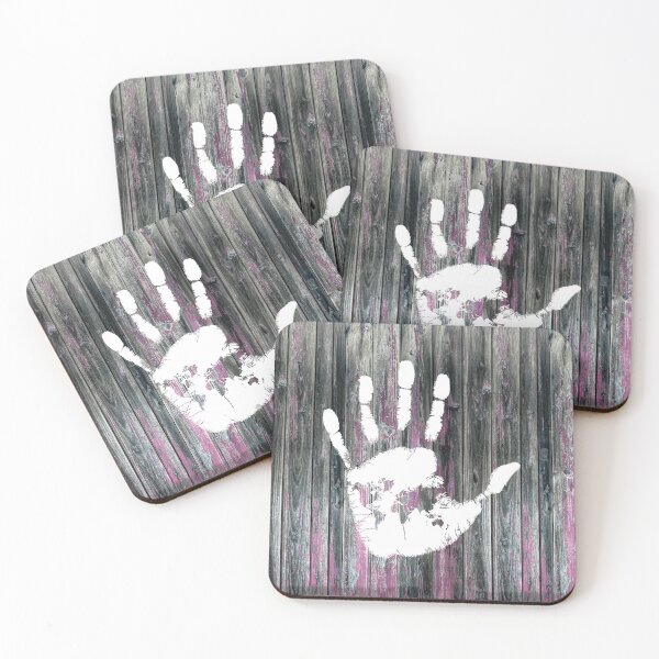 Item preview, Handprint with world map in the palm of the hand on a wood background designed and sold by CHASAcreative.