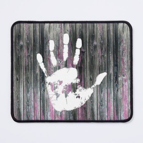 Item preview, Handprint with world map in the palm of the hand on a wood background designed and sold by CHASAcreative.
