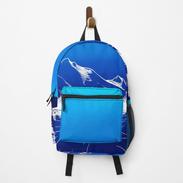 Item preview, Mountain and Cabin Scene on Blue Background designed and sold by CHASAcreative.