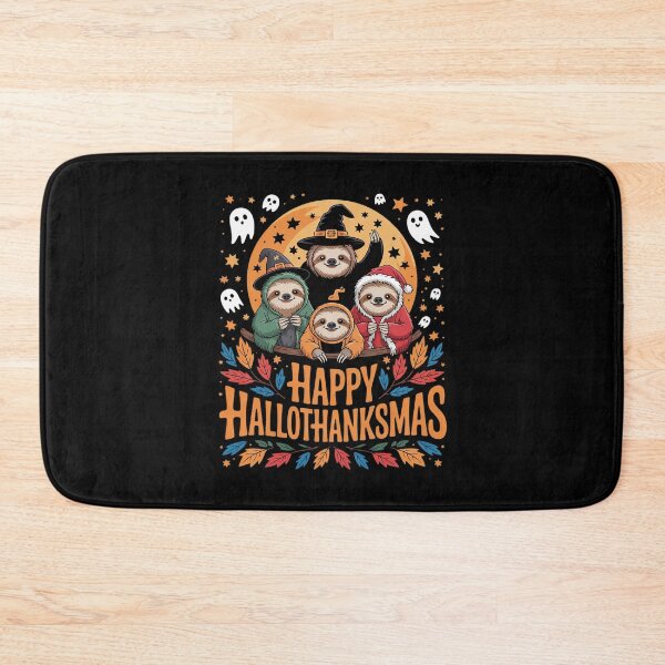 Item preview, Sloth Happy Hallothanksmas Halloween Thanksgiving Christmas  designed and sold by RuthGAArt.