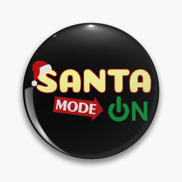 Item preview, Santa Mode On – Funny Christmas Power Button Design designed and sold by PixelPlush.