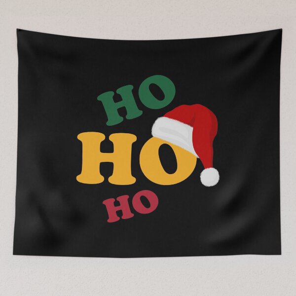 Item preview, Ho Ho Ho Santa Hat - Festive Christmas Typography designed and sold by PixelPlush.