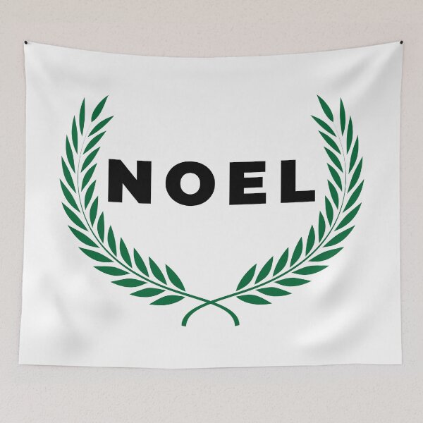 Item preview, NOEL Christmas Laurel Wreath Minimal Typography Design designed and sold by PixelPlush.