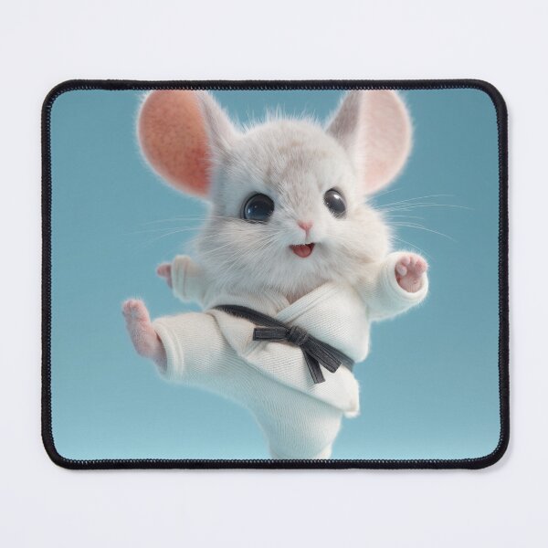 Item preview, Cheerful Karate Mouse Mid-Kick designed and sold by Hakubiya.