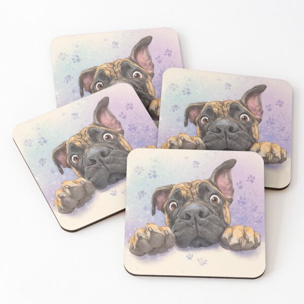 Item preview, Bullmastiff Peeking over Wall 01 designed and sold by Elisabeth Lucas.