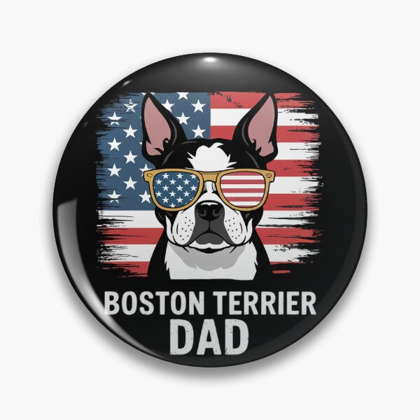Item preview, Vintage Boston Terrier Dad American Flag Father's Day  designed and sold by RuthGAArt.