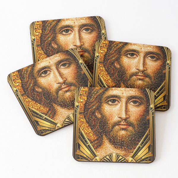 Item preview, Christ Pantocrator — Art Deco Mosaic Icon designed and sold by Sanctum Icons.