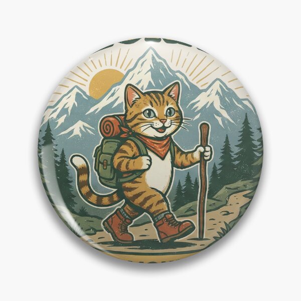Item preview, Colorado Rocky Mountains Hiking Club - Funny Cat Outdoor Nature Art designed and sold by AdyKurniawan.