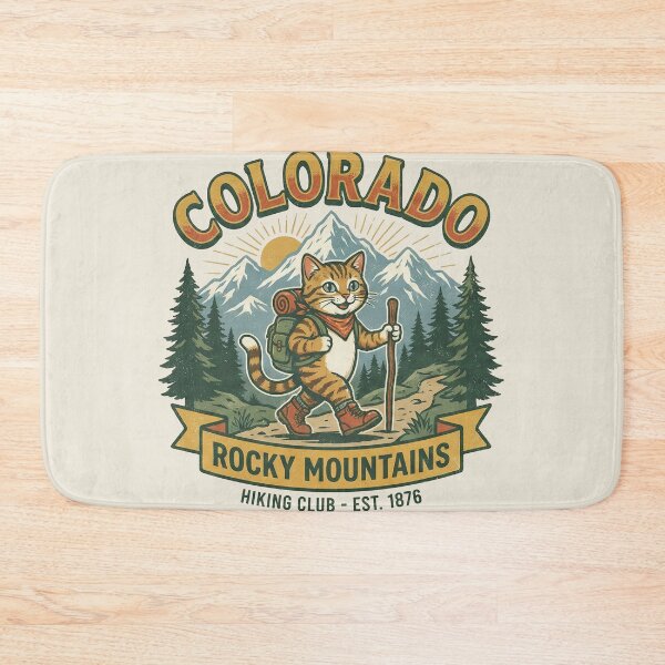 Item preview, Colorado Rocky Mountains Hiking Club - Funny Cat Outdoor Nature Art designed and sold by AdyKurniawan.