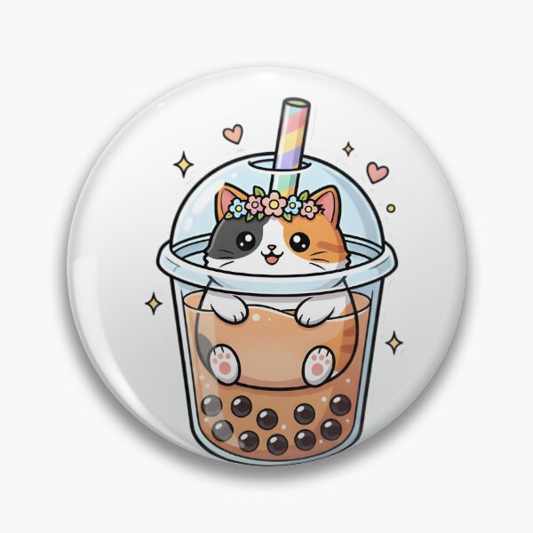 Item preview, Kawaii Boba Calico Cat designed and sold by Jadhav Styles and Art.