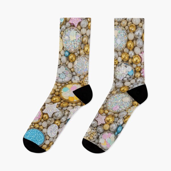 Item preview, Pastel Glitter & Gold Beads Seamless Party Pattern designed and sold by Kaleidoscope Print.