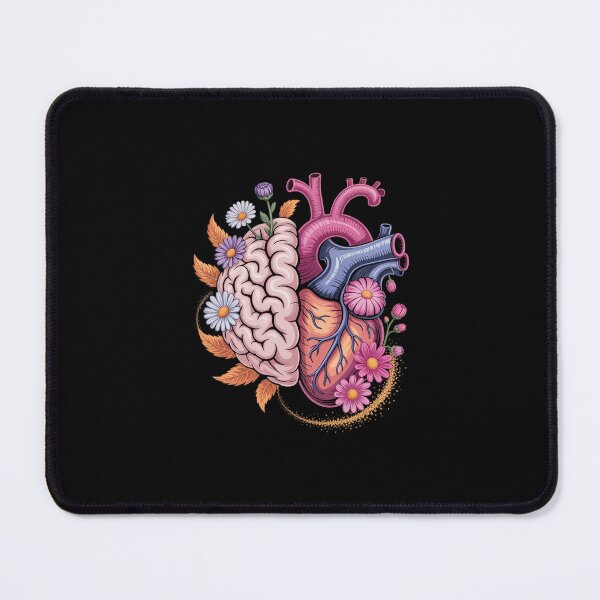 Item preview, Brain Heart Anatomy Flowers Girly Doctor Neurologist Gift designed and sold by andreaswest.