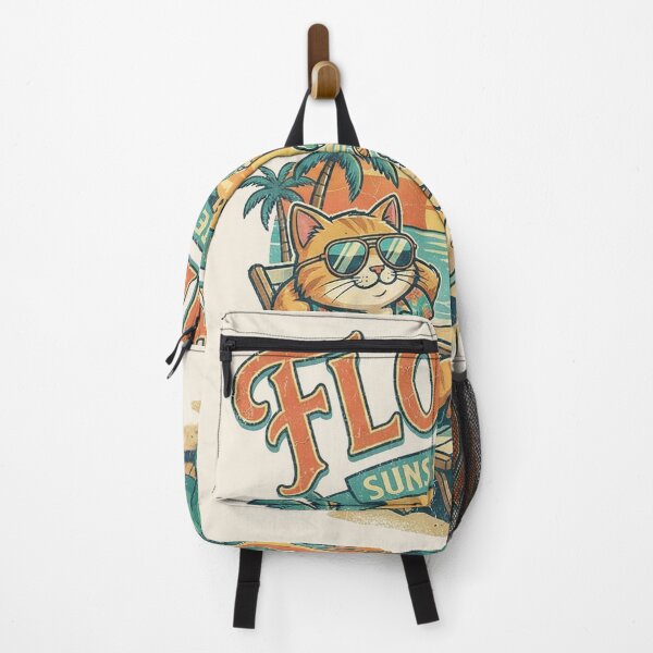 Item preview, Florida Sunshine State - Funny Cat and Alligator Summer Beach Art designed and sold by AdyKurniawan.