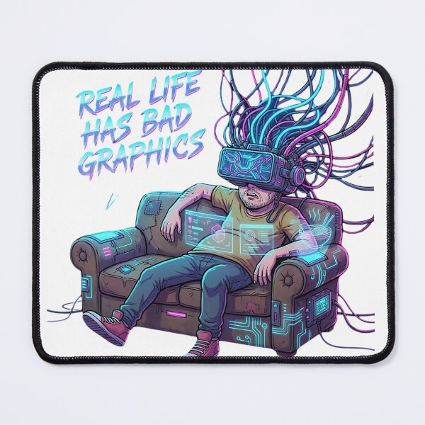 Item preview, Cyberpunk VR Slump with "Real Life" designed and sold by newvisionart191.