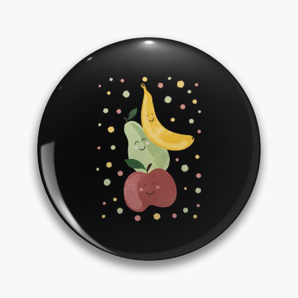 Item preview, Cute Fruit Friends – Smiling Banana, Pear & Apple Illustration  designed and sold by reyvelert.