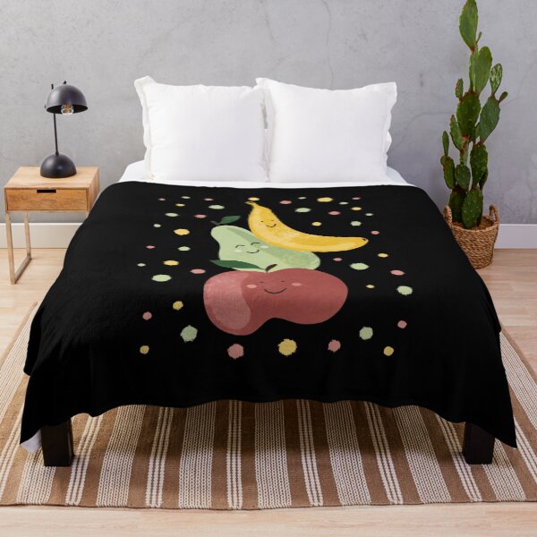 Item preview, Cute Fruit Friends – Smiling Banana, Pear & Apple Illustration  designed and sold by reyvelert.