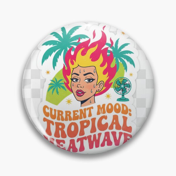 Item preview, Current Mood: Tropical Heatwave - Funny Hot Flash Perimenopause Sticke designed and sold by MoonlitSnare.