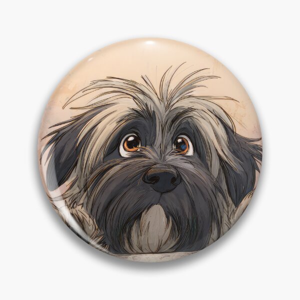 Item preview, Longhaired Pyrenean Sheepdog Peeking over Wall 01 designed and sold by Elisabeth Lucas.