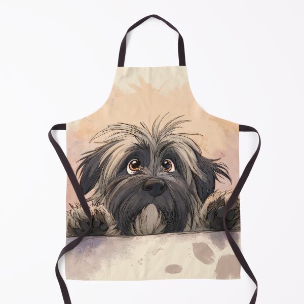 Item preview, Longhaired Pyrenean Sheepdog Peeking over Wall 01 designed and sold by Elisabeth Lucas.