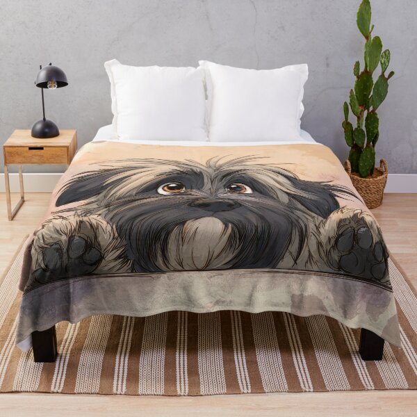 Item preview, Longhaired Pyrenean Sheepdog Peeking over Wall 01 designed and sold by Elisabeth Lucas.