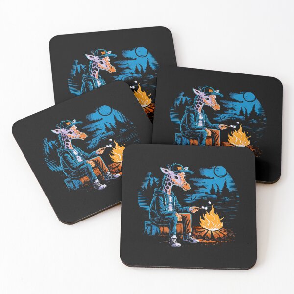 Item preview, Funny Giraffe Campfire Animals Hiking Camping Giraffe Hiker designed and sold by knjisapueyesq.