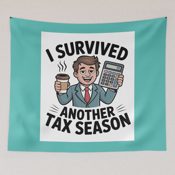 Item preview, I Survived Another Tax Season Funny Accountant Shirt designed and sold by Viktorio Art Shop.
