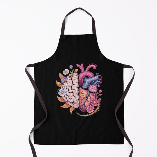 Item preview, Brain Heart Anatomy Flowers Girly Doctor Neurologist Gift designed and sold by andreaswest.