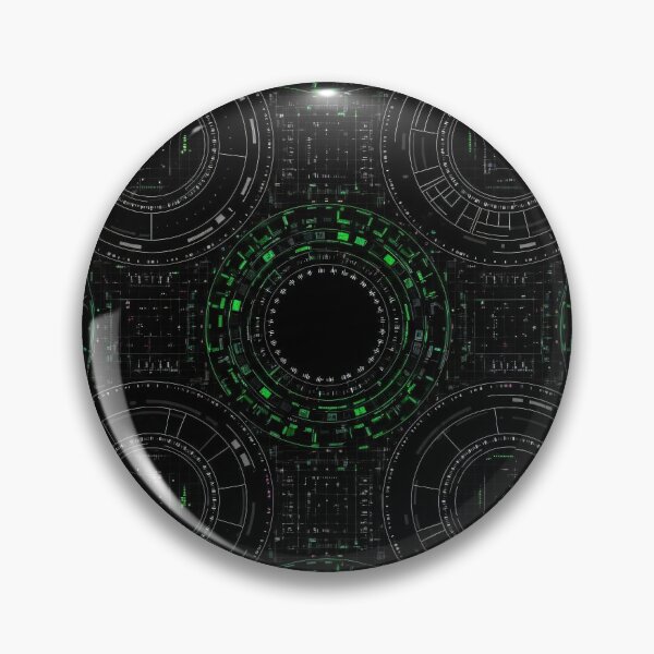 Item preview, Neon Radar HUD Pattern designed and sold by Kaleidoscope Print.