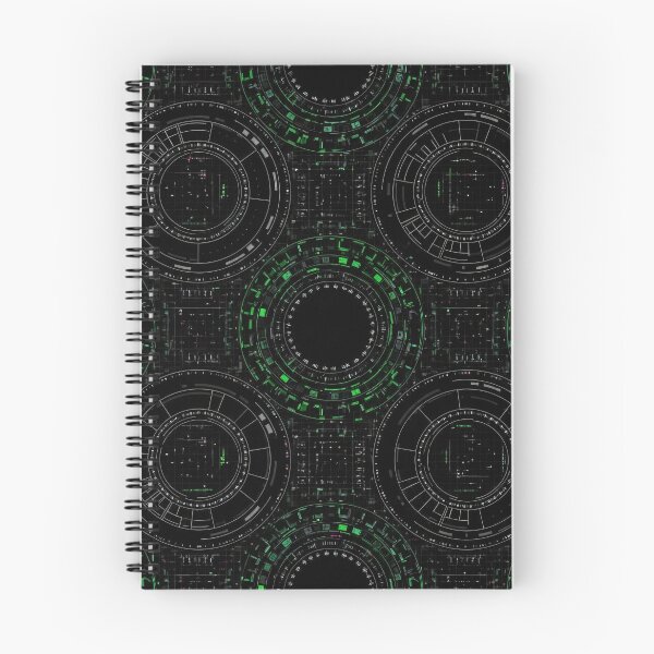 Item preview, Neon Radar HUD Pattern designed and sold by Kaleidoscope Print.