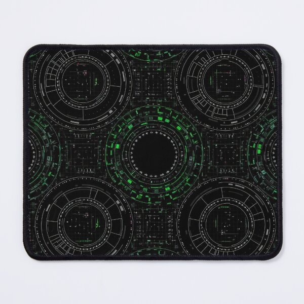 Item preview, Neon Radar HUD Pattern designed and sold by Kaleidoscope Print.