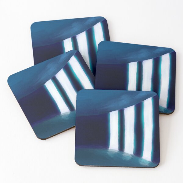 Item preview, Luminous Pool - Abstract Blue Light Surreal Painting designed and sold by BnutPutterArts.