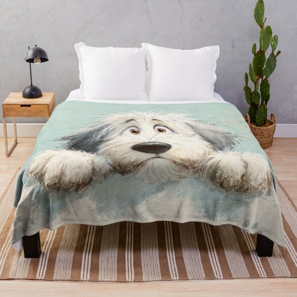 Item preview, Portuguese Sheepdog Peeking over Wall 01 designed and sold by Elisabeth Lucas.